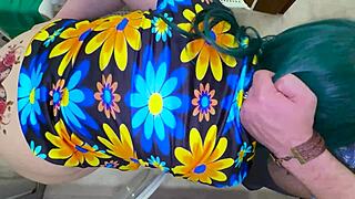 stepmom's hand stuck in washer so stepson fucks her big ass doggystyle