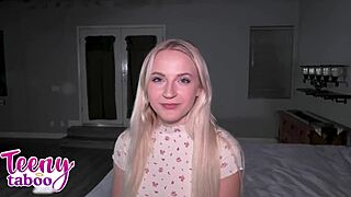 i'm poundin' sage rabbit's tight teen pussy so hard... fat load creampie explodes inside her!