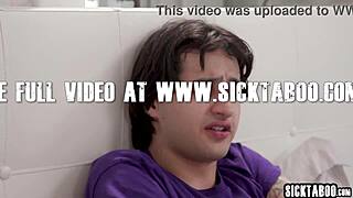 Stepson Toys with Stepmom Annie King's Big Tits!