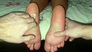 stepmom's feet get oiled massage turning taboo real quick