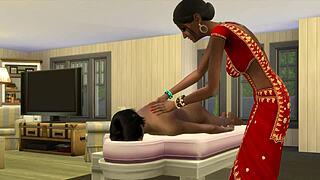 印度继母公司按摩处男继子大屌 爽到中出