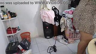 neighbors have no clue i'm filming homemade skirt flashing fuck