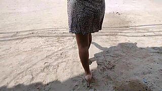 neighbors have no clue i'm filming homemade skirt flashing fuck