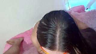 Mexican milf puta sucks husband's boss dick then rides for creampie inside