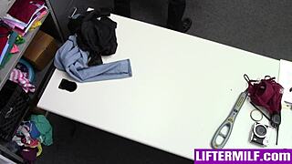 lingerie shop thief milf caught punished in back office