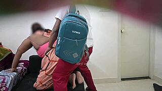 dude this student is straight up fucking that hot milf doggy style