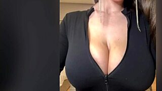 busty stepmom flashes natural tits outdoors