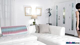 milf boss rims and licks petite teen assistant pussy scissoring