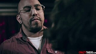 Mature milf cheats hairy pussy licked by teen peeping boy while hubby away!