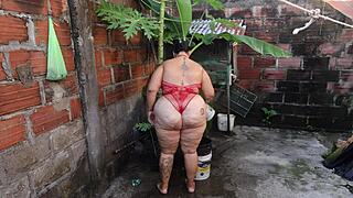 neighbor helps wash then fucks me rough