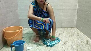 stepmom lets stepson fuck during laundry cleaning