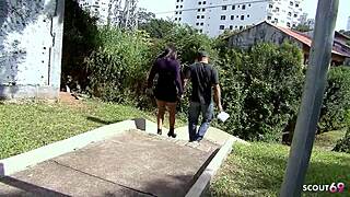 Brazilian Milf Cougar's Saggy Boobs Bounce in Pickup First-Time Anal with Massive Tit Cumshot