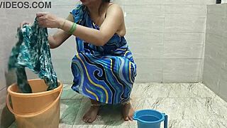 stepmom lets stepson fuck during laundry cleaning