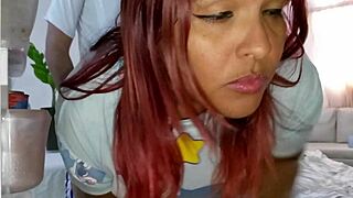 Curvy Latina Stepmom's Juicy Ass Shaken In Surprise Fridge Fuck