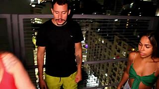 Caught Mom And Daughter On Fire Escape Stairs