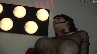 two fishnet stocking bitches bent over doggystyle cum fed hard