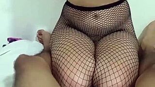My Schoolgirl in Fishnets Begs for Bareback Creampie After Class