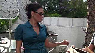 sexy brunette claudia valentine big boobs blowjob handjob lingerie heels 😘💋