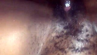 Horny ebony milf pussy squirts hard in homemade fuck