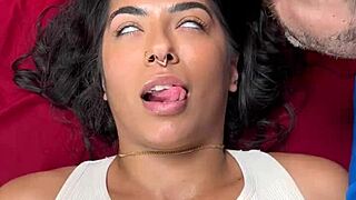 Jasmine Sherni's oiled body bent over for big cock during steamy massage