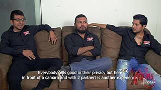 😏 golosa redhead latina milf tests two peruvian studs deepthroat cowgirl cumshots