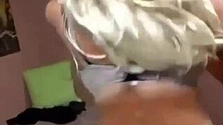 Big tits blonde milf sucks monster cock craving more cum