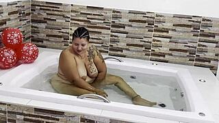 stepmom fucks stepson in jacuzzi while husband is away
