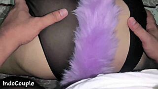 Beautiful Indo Wife Anal Fox Tail Ride with Secret Boyfriend