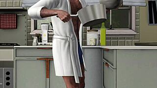 couple milf moans swallowing creampie after oral cock snack