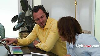 Bitch CEO pays with brutal karma threesome pounding!