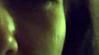 pierced big natural tit milf goddess cleans up her messy boobs