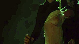 Hey, watch this blonde milf wife take two cocks doggystyle deep!!