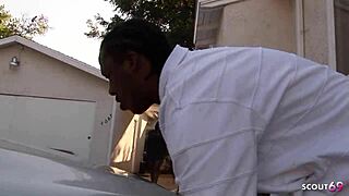 Ebony BBW wife lures boy’s monster black cock sans husband