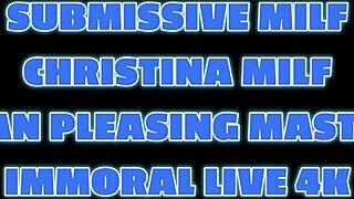 Christina shines squirts first time riding porno dan's thick cock