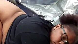 Nerdy ebony's fat ass pounded publicly—what happens next shocks everyone