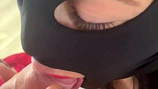 check out this red lipstick deepthroat cum facial then hardcore doggy in fishnets