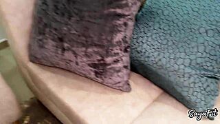 Colombian cheating wife Sayafit fucks delivery guy with huge tits and curves