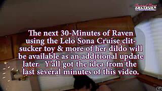 wanna see this skinny big titted brunette raven lane strip masturbate with dildo in rv?