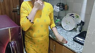 Horny Step Mom Caught In Kitchen Dirty Talk Doggystyle
