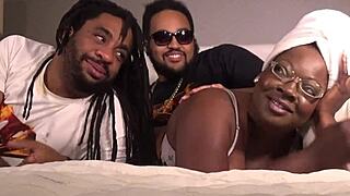 double blowjobs compilation with mommy milf deepthroating big black monster cocks