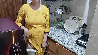Horny Step Mom Caught In Kitchen Dirty Talk Doggystyle