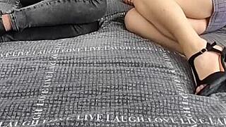 French Mature Woman Feels Deep Passion With Beautiful Transsexual In Stockings