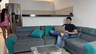 perfect time to fuck right here in the dorm with cute latina roommate