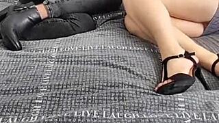 French Mature Woman Feels Deep Passion With Beautiful Transsexual In Stockings