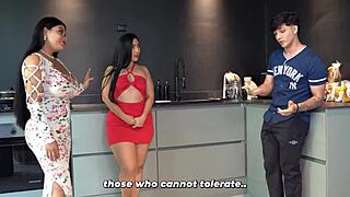 Step Mom Leaves Me with Huge-Ass Housekeeper Milf OMG