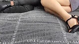 French Mature Woman Feels Deep Passion With Beautiful Transsexual In Stockings