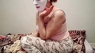 Arab Muslim Babysitter Cleans Home in Tight Downblouse Showing Massive BBW Tits