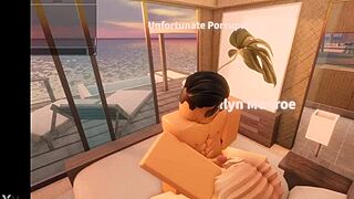 roblox blonde teen slut bent over beach fucked by stepdad's monster cock