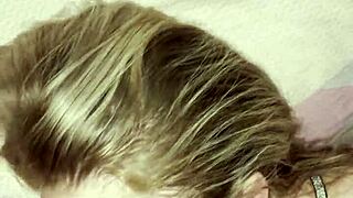 after husband leaves, milf sucks stepson's big cock then fucks