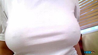 mature lady rips clothes strips lingerie and gets small tits vibrated